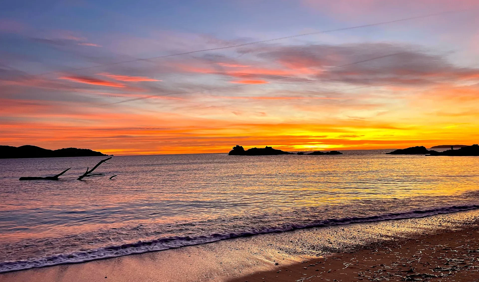 Lever de soleil plage Saint Clair Le Lavandou