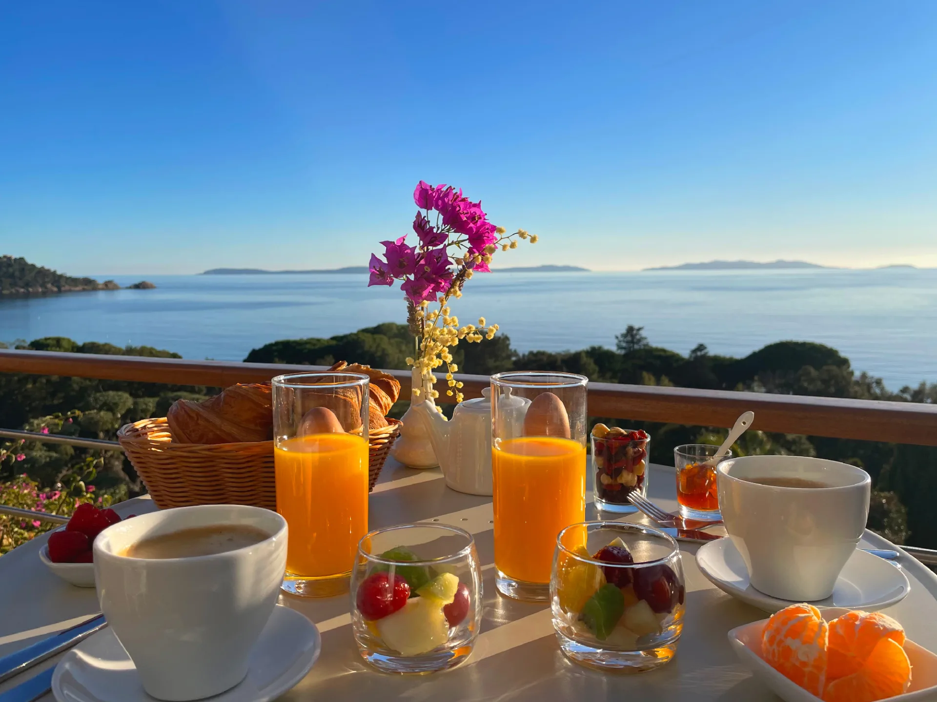 Le Lavandou hotel rental breakfast