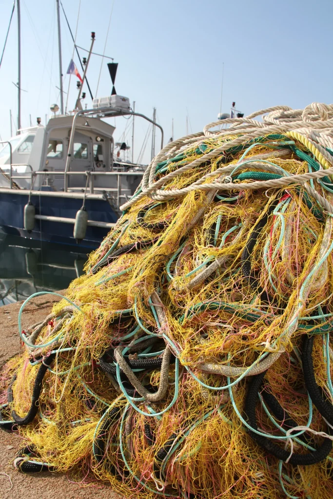 Puerto de redes de pesca Le Lavandou