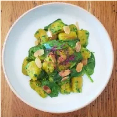 Spinach and almond gnocchi recipe La Petite Cantine