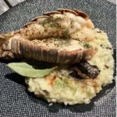 Risotto Truffes et Langouste aux Herbes Le Lavandou